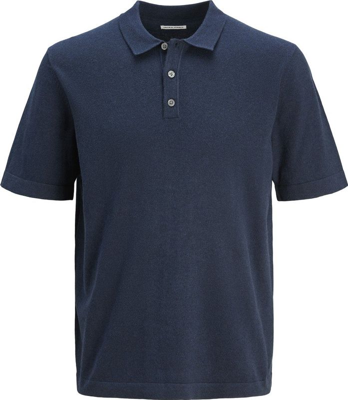 Jack & Jones Poloshirt Jjeemil Knit Relaxed Polo Ss Sn 12268216 Navy Blazer Mannen Maat - L
