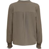 ONLY - ONLMETTE - Blouse - Chocoladebruin - Lange Mouwen - Normale Pasvorm