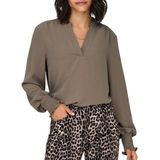 ONLY - ONLMETTE - Blouse - Chocoladebruin - Lange Mouwen - Normale Pasvorm