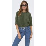 Only - RAVENNA - T-shirt - Regular Fit - Effen/Gestructureerd