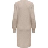 Jerseyjurk - V-Hals - Lange Ballonmouwen - Midi-lengte - Regular Fit