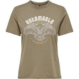 Only T-shirt Onllucy Life Reg S s Top Jrs Noos 15215721 Walnut untamable Dames