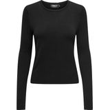 Only Trui Onlvenice Life Ls Oneck Pullover Kn 15333989 Black Dames