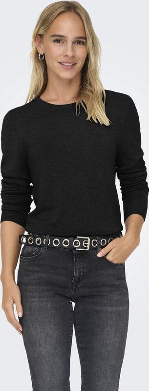 Only Trui Onlvenice Life Ls Oneck Pullover Kn 15333989 Black Dames
