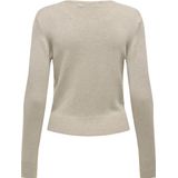 Only Trui Onlvenice Life Ls Oneck Pullover Kn 15333989 Whitecap Gray/melange Dames