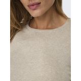 Only Trui Onlvenice Life Ls Oneck Pullover Kn 15333989 Whitecap Gray/melange Dames