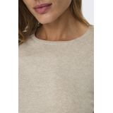Only Trui Onlvenice Life Ls Oneck Pullover Kn 15333989 Whitecap Gray/melange Dames