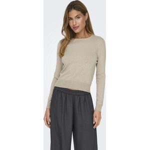 Only Trui Onlvenice Life Ls Oneck Pullover Kn 15333989 Whitecap Gray/melange Dames