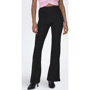 Only - Flared Broek - Zwart - Ribstof