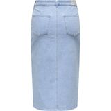 ONLY CARMAKOMA - Rok - Midi - Zwart - Katoen - Split Voor