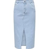 ONLY CARMAKOMA - Rok - Midi - Zwart - Katoen - Split Voor