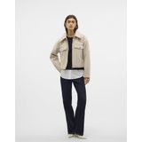 Kort jasje met ritssluiting VERO MODA. Polyester materiaal. Maten S. Beige kleur