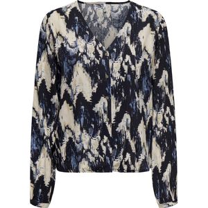 ONLY - Bedrukte Blouse - Zwart - Viscose - Lange Mouwen