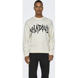 Only & Sons - ONSRandy - Trui - Zwart/Wit - Geribbelde Kraag