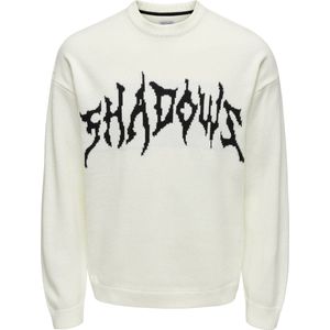 Only & Sons - ONSRandy - Trui - Zwart/Wit - Geribbelde Kraag