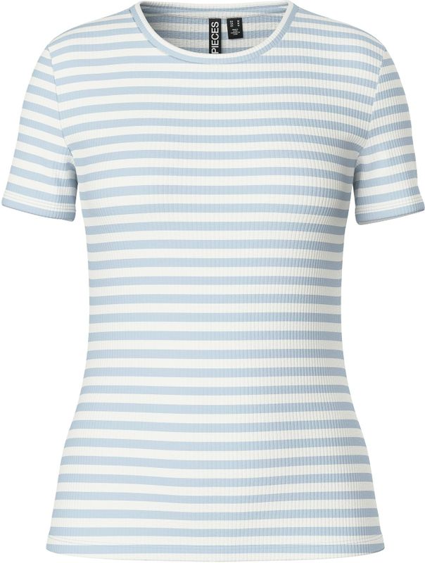 Pieces Pcruka Geribd T-shirt - Korte Mouwen - Regular Fit