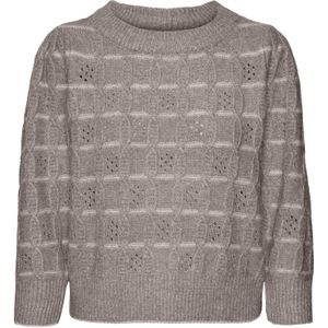 Gebreide Pullover - O-hals - 3/4 Mouwen - Regular Fit