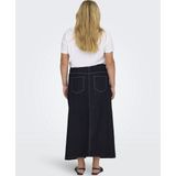 ONLY Carmakoma - Halflange Jeansrok - Donkerblauw - Denim - 5-Pocketmodel