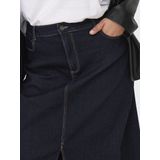 ONLY Carmakoma - Halflange Jeansrok - Donkerblauw - Denim - 5-Pocketmodel