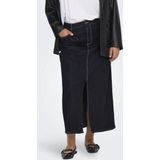 ONLY Carmakoma - Halflange Jeansrok - Donkerblauw - Denim - 5-Pocketmodel