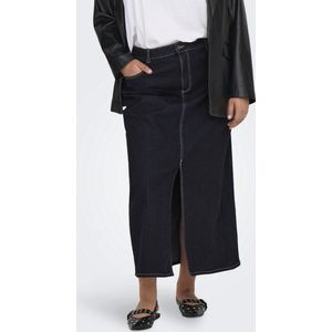 ONLY Carmakoma - Halflange Jeansrok - Donkerblauw - Denim - 5-Pocketmodel