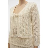 VERO MODA Vmnewverena Cardigan - Damesvest - Berk - 3/4 V-hals