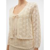VERO MODA Vmnewverena Cardigan - Damesvest - Berk - 3/4 V-hals
