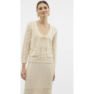 VERO MODA crochet vest ecru