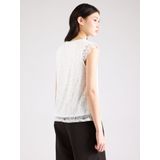 Imprimétops - Cloud Dancer - Kant - Mouwloos - V-hals - Regular Fit