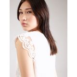 Imprimétops - Cloud Dancer - Kant - Mouwloos - V-hals - Regular Fit