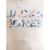 JACK & JONES - Hoodie - Beige - Katoen - Met Kap - Lange Mouwen