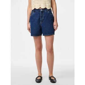 Pieces - PCABBI MW SHORTS NOOS - Jeansshort - Medium Blue Denim - 87% Katoen