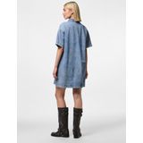 Pckenya Ss A-Shape Denim Dress Noos Bc, blauw (medium blue denim), M