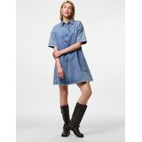 Pckenya Ss A-Shape Denim Dress Noos Bc, blauw (medium blue denim), M