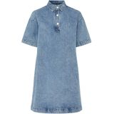 Pckenya Ss A-Shape Denim Dress Noos Bc, blauw (medium blue denim), M