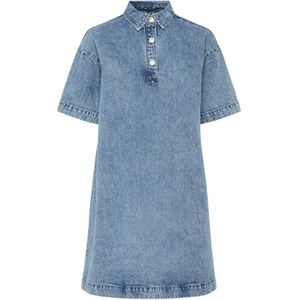 Pckenya Ss A-Shape Denim Dress Noos Bc, blauw (medium blue denim), M