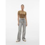 Kathy - Wide Fit Jeans - Blauw - Katoen - Super High Rise