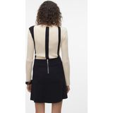 Vero Moda Trui Vmgold New Rib Ls O-neck Pullover 10311391 Birch/w. Black Dames