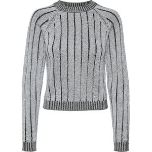 Vero Moda Trui Vmvanja Ls O-neck Pullover 10314099 Black/w. Silver Dames