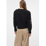 Vmgaia - Gebreide Pullover - O-hals - Lange Mouwen - Geborduurd Detail