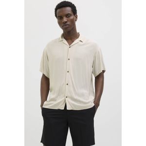 Jack & Jones - JJEJEFF SOLID RESORT SHIRT - Overhemd - Korte Mouwen - Blauw - Katoen