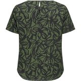 ONLY CARMAKOMA - CARVICA - Top - Kaki/Zwart - All Over Print