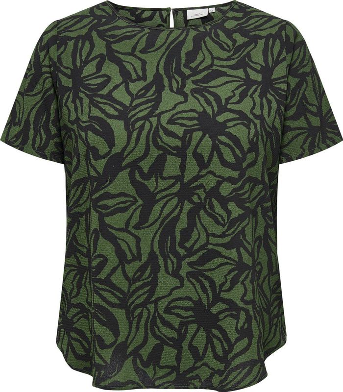 ONLY CARMAKOMA - CARVICA - Top - Kaki/Zwart - All Over Print