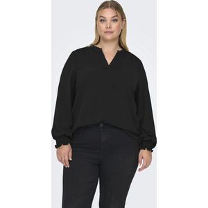 ONLY CARMAKOMA - Blousetop - Zwart - Geweven Stof - V-Hals