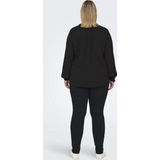 ONLY CARMAKOMA - Blousetop - Zwart - Geweven Stof - V-Hals