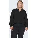 ONLY CARMAKOMA - Blousetop - Zwart - Geweven Stof - V-Hals
