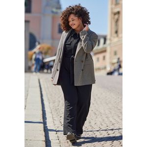 Blazer met pied-de-poule motief