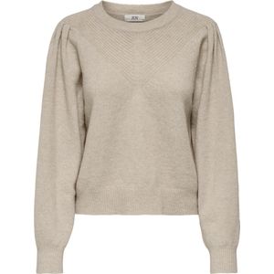 JDY - Trui - Ecru - Polyester - Lange Mouwen - Ronde Hals