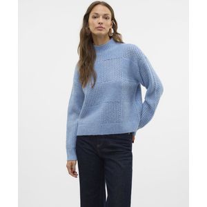 Knitted Pullover - Chunky - High Neck - Long Sleeves - Standard Fit
