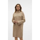 Vmjupiter - Midi-jurk - Gebreide Jurk - Waterval Hals - Lange Mouwen